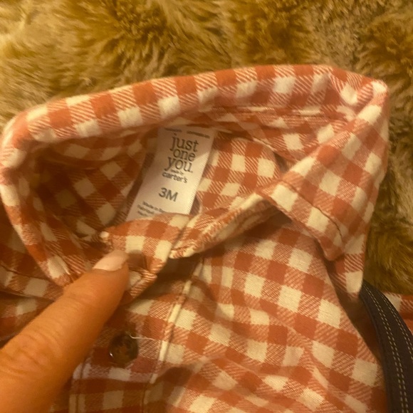 NWT Carter’s Just One You plaid flannel and jeans outfit boys 3 months - Picture 5 of 5